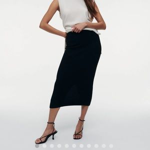 NWT NAADAM Silk Ribbed Pencil Skirt